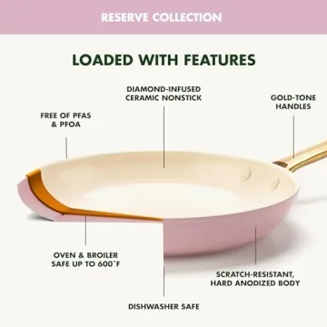 GreenPan Reserve 10 Piece Cookware Set, Nonstick, Blush Pink