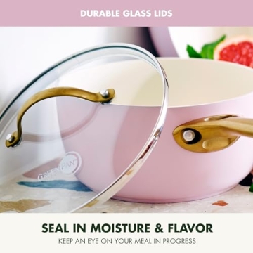 GreenPan Reserve 10 Piece Cookware Set, Nonstick, Blush Pink