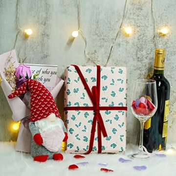 Miayon Velvet Ribbon Single Face Satin Ribbon Vintage Soft Velvet Ribbon for Christmas Wedding Valentine's Day Birthday Wrapping DIY Crafts Wreath Bows Choker Decoration(0.4 Inch x 22 Yard)