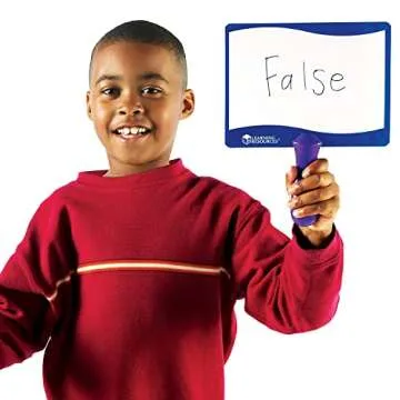 Learning Resources Write-On/Wipe-Off Answer Boards, Set of 10 Erasable Boards, Ages 6+