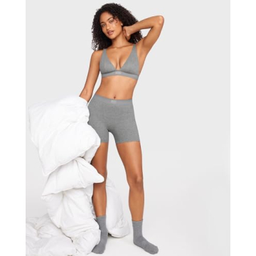 INLYRIC Women's Cotton Plunge Bralette for All-Day Comfort