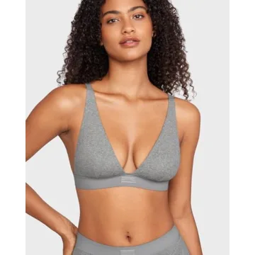 INLYRIC Women's Cotton Plunge Bralette for All-Day Comfort