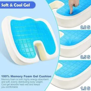 Memory Foam Seat Cushion for Sciatica Relief