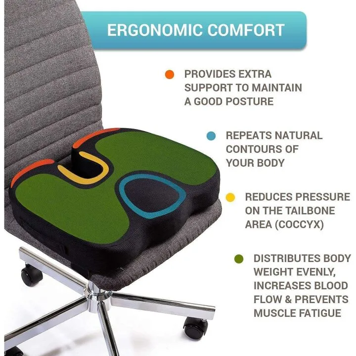 Memory Foam Seat Cushion for Sciatica Relief