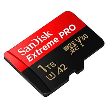 SanDisk Extreme PRO microSDXC UHS-I Memory Card 1 TB + Adapter & RescuePRO Deluxe (for Smartphones, ...