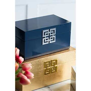 Elegant A & B Home Decorative Jewelry Boxes Set of 2
