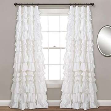Lush Decor Kemmy Curtain - Elegant Window Panel for Home
