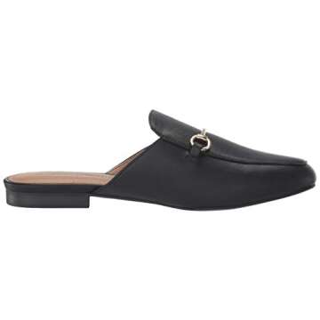 Amazon Essentials Women's Buckle Mule, Black, 9.5