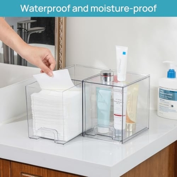 Vtopmart Clear Stackable Storage Drawers for Home Organization
