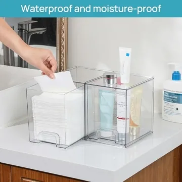 Vtopmart Clear Stackable Storage Drawers for Home Organization