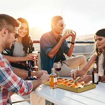 Elavain Acrylic Cake Stand | Multifunctional Serving Tray | Elegant Gold Food Tray with Clear Lid | Perfect as a Cake Box and Serving Platter for Party, Home and Kitchen | Shatter Resistant