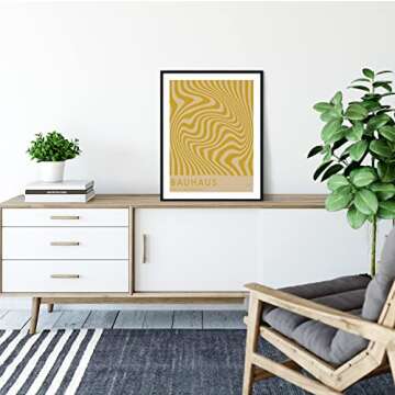 Mid Century Modern Bauhaus Wall Art - 11x14" UNFRAMED Print - Abstract Wall Decor - Exhibition Poste...