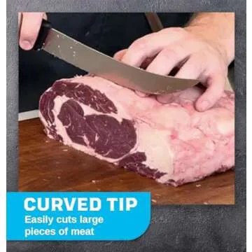 Butcher Wizard 10" Breaking Knife | Perfect for Carving Meats, Beef Knife, Meat Slicing Knife | Large Meat Knife, Carving Knife for Meat