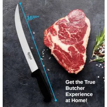 Butcher Wizard 10" Breaking Knife | Perfect for Carving Meats, Beef Knife, Meat Slicing Knife | Large Meat Knife, Carving Knife for Meat