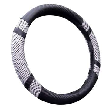 BOKIN Universal Carbon Fiber Steering Wheel Cover 14.5-15"