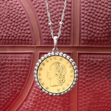 Italian 20-Lira Coin Pendant Necklace - Ross-Simons