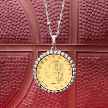 Italian 20-Lira Coin Pendant Necklace - Ross-Simons