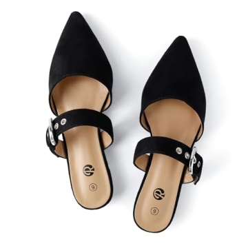 Rekayla Women Adjustable Mules Shoes - Chic Comfort in Black