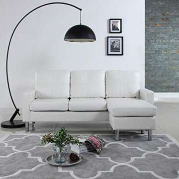Divano Roma Furniture Modern Sectional - Perfect for Small Spaces