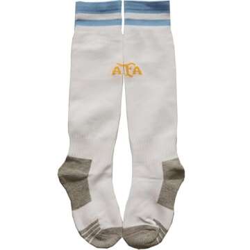 GITGIE 2024 Argentina #10 Leo Copa-American Home Kids Football Soccer Jersey/Shorts/Socks Kit Youth Sizes (White, 28)