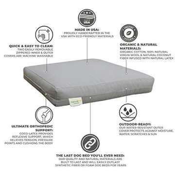 NATUROPET Organic Dog and Cat Bed - Eco-Friendly Comfort