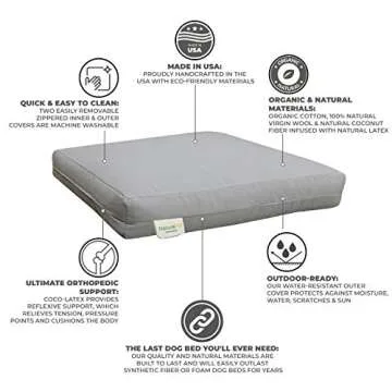NATUROPET Organic Dog and Cat Bed - Eco-Friendly Comfort