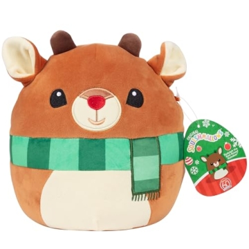 Squishmallows Original 8-Inch Rudolph The Red Nosed Reindeer - Official Jazwares Plush - Collectible...