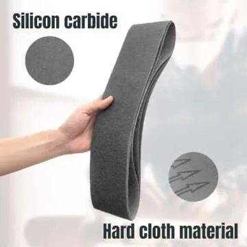 POWERTEC 4 x 36 Inch Sanding Belts for Woodworking & Metal