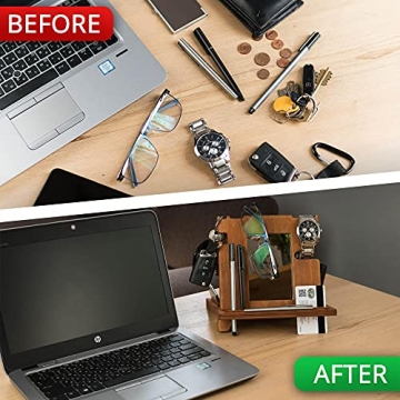 Wood Phone Docking Station for Men - Perfect Organizer