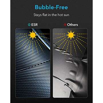 ESR Tesla Model 3/Model Y Center Console Wrap, Precise Cutouts, Easy Installation, Bubble Free, Carbon Fiber Black