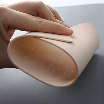 3 pcs Thicken Two sides Microblading Practice Silicon Skin Perfect for Permanent Makeup and Microbla...