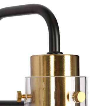 Elegant 4-Light Modern Bathroom Vanity Light in Black Gold