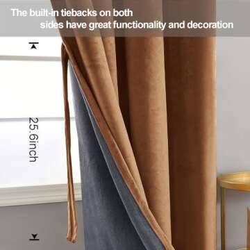 Gold Brown Velvet Blackout Curtains for Elegant Rooms