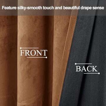 Gold Brown Velvet Blackout Curtains for Elegant Rooms