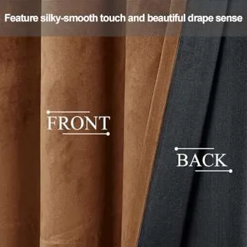 Gold Brown Velvet Blackout Curtains for Elegant Rooms