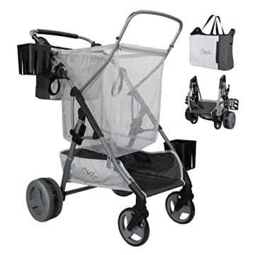 Strolee Large Wheeled Collapsible Beach Cart - Lightweight and Versatile for All Outdoor Adventures