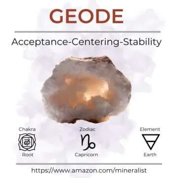 MINERALIST Collection Natural Geode Quartz Crystals, 3 LB Real Geodes Quartz Gemstone Specimen, Cleansing and Healing High Energy Crystal Clusters, Crystals Decor, Reiki Yoga,White Angel Aura Quartz