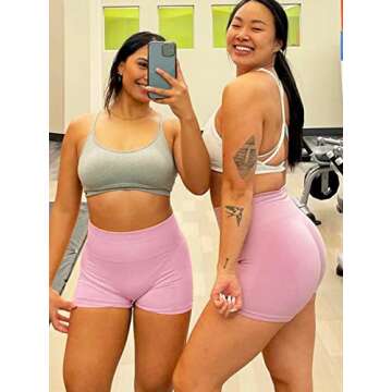 Unthewe Seamless Gym Yoga Butt Lifting Shorts for Women