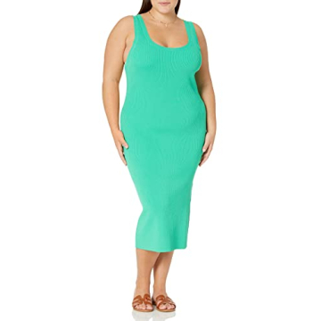 The Drop Women's Yasmin Side-Slit Midi Sweater Tank Dress