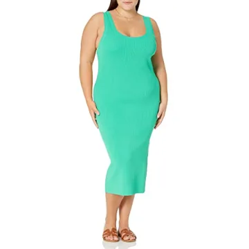 The Drop Women's Yasmin Side-Slit Midi Sweater Tank Dress