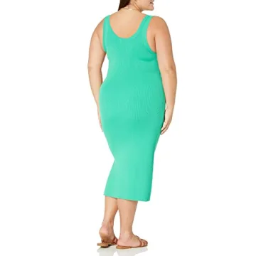 The Drop Women's Yasmin Side-Slit Midi Sweater Tank Dress