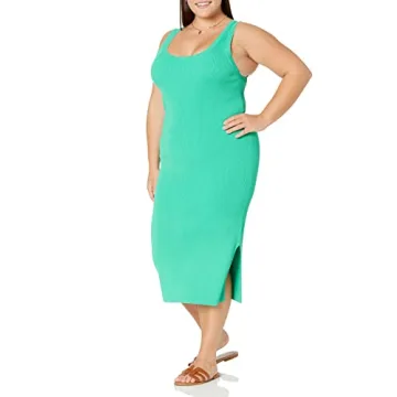 The Drop Women's Yasmin Side-Slit Midi Sweater Tank Dress