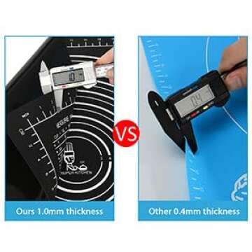 SUPER KITCHEN Non-slip Silicone Pastry Mat for Baking