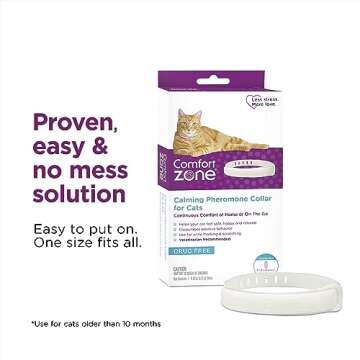 Comfort Zone Cat Calming Collar - 4 Pack for Stress Relief