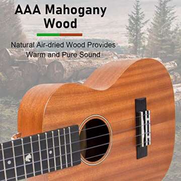 Ukulele, Concert 23 Inch Professional Musical Instrument Ukelele for Adults Horse Uke Beginner Kit W...