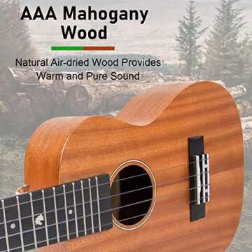 Ukulele, Concert 23 Inch Professional Musical Instrument Ukelele for Adults Horse Uke Beginner Kit W...