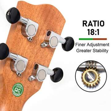 Ukulele, Concert 23 Inch Professional Musical Instrument Ukelele for Adults Horse Uke Beginner Kit W/Gig Bag Strap OEM Strings Hawaiian Guitar Ukalalee Yukalalee Ukalele Yukelele