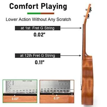 Ukulele, Concert 23 Inch Professional Musical Instrument Ukelele for Adults Horse Uke Beginner Kit W/Gig Bag Strap OEM Strings Hawaiian Guitar Ukalalee Yukalalee Ukalele Yukelele