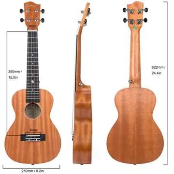 Ukulele, Concert 23 Inch Professional Musical Instrument Ukelele for Adults Horse Uke Beginner Kit W/Gig Bag Strap OEM Strings Hawaiian Guitar Ukalalee Yukalalee Ukalele Yukelele