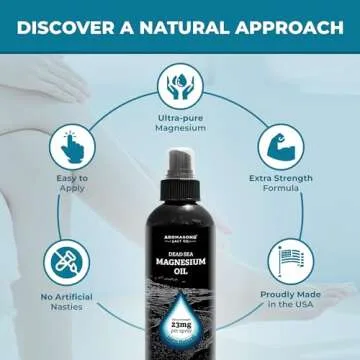 Aromasong Extra Strength Ultra Pure Magnesium Spray (23mg Magnesium in Each Spray) 8 Oz, Magnesium Oil Spray - Made in The USA - for Leg Discomfort and Promotes a Calm Sleep